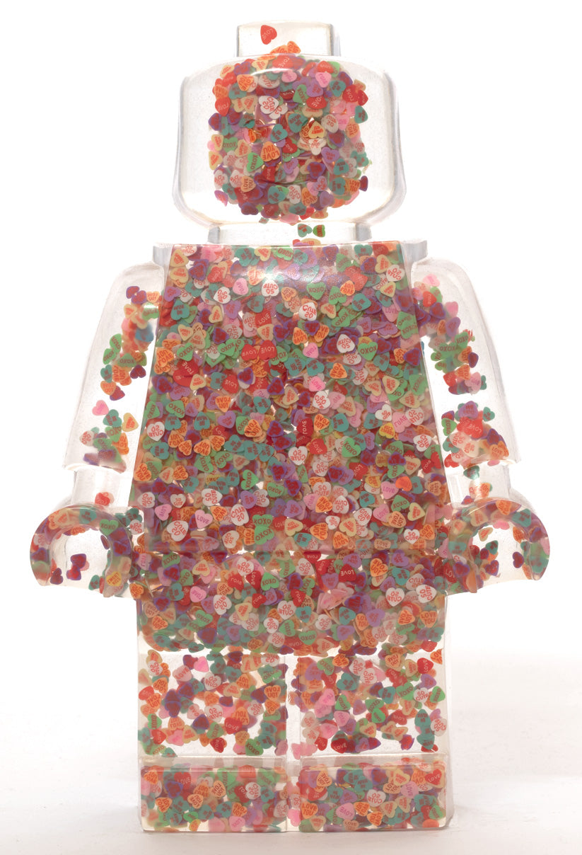 Valentine's Day Heart Confetti Filled - Resin Figure - 11"