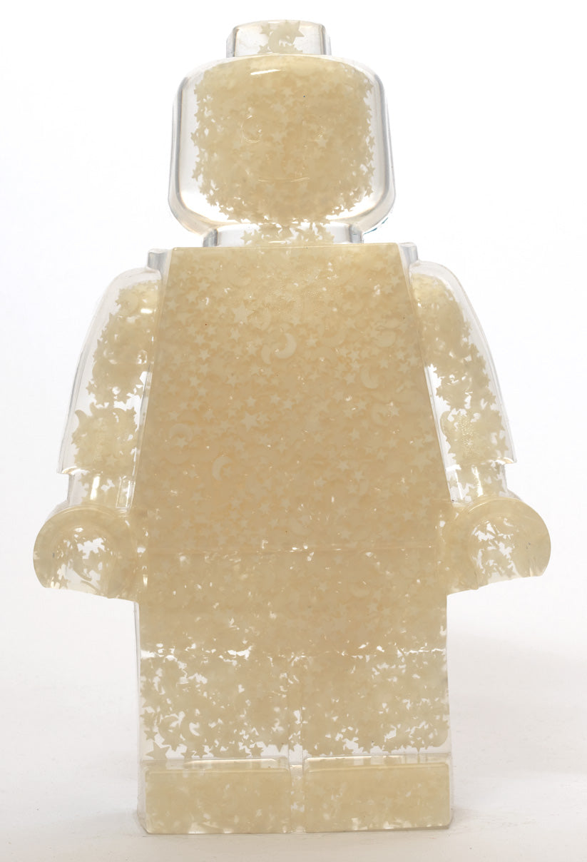 Glow In The Dark Stars and Moon Confetti Filled - Resin Figure - 11"