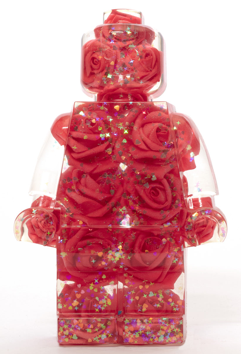 Rose and Glitter Filled #2 - Resin Figure - 11"