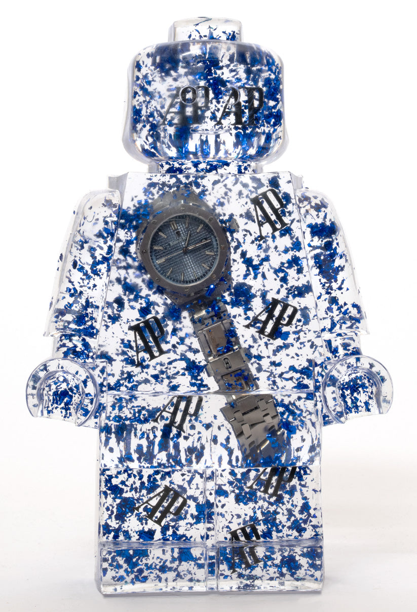 Watch and Glitter Filled #AP1 Audemars Piguet Clone - Resin Figure - 11"