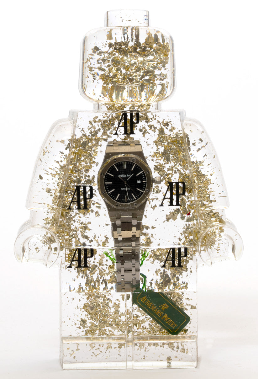 Watch and Glitter Filled #AP2 Audemars Piguet Clone - Resin Figure - 11"