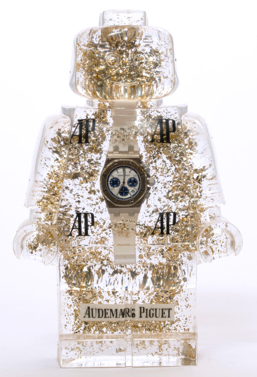 Watch and Glitter Filled #AP3 Audemars Piguet Clone - Resin Figure - 11"