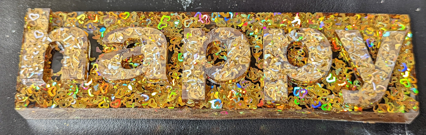 Resin Bar - Happy