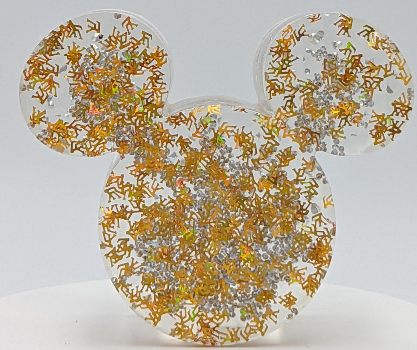 Mickey Ears Resin Sculpture - Faceted Front / Smooth Back - Gold Louis –  David L Raines