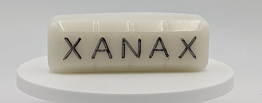 Resin Bar - Xanax X-Large Resin Pill - 7" Wide - Glow in the Dark