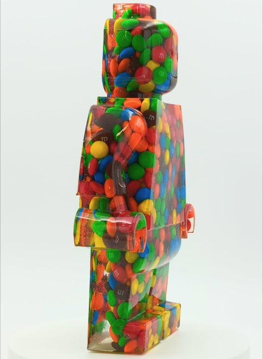 Robot Man - M&M Mixed Colors Filled Resin Figure - 11"