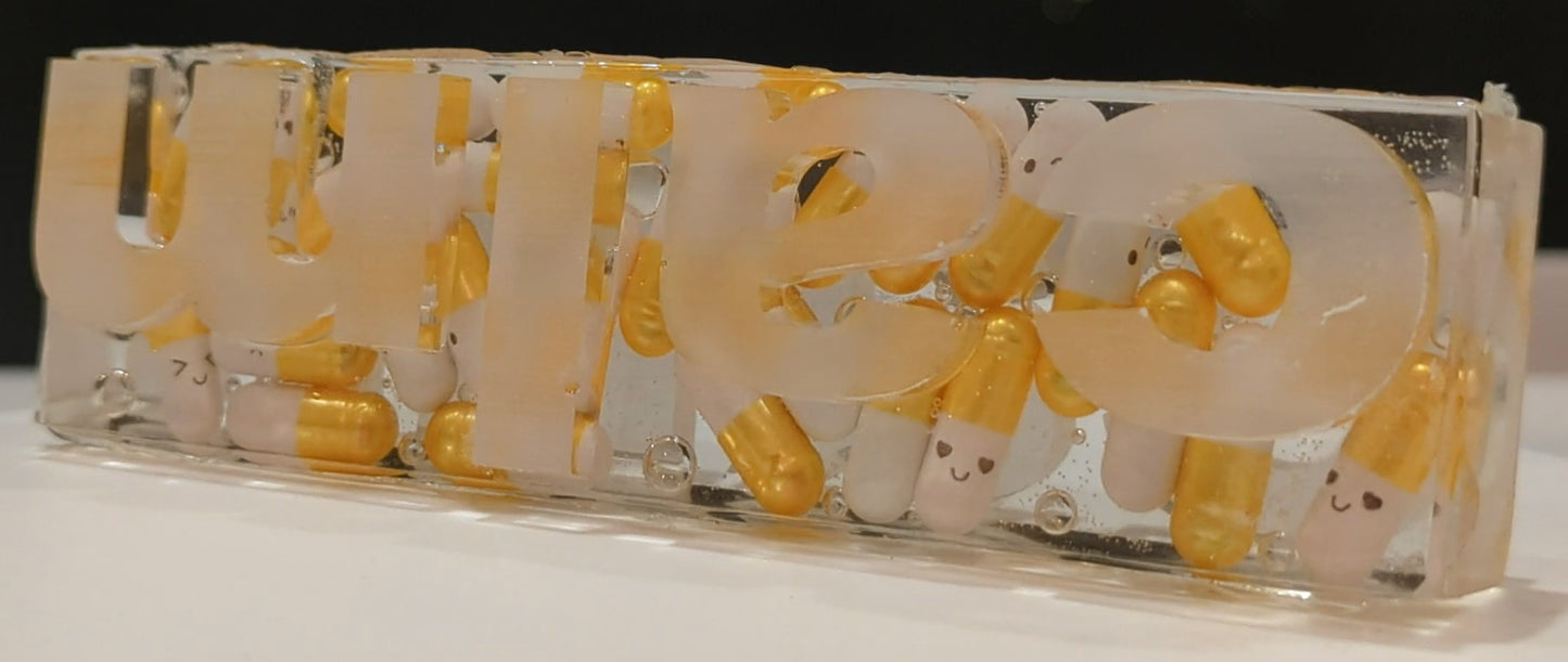 Resin Bar - Calm Double Sided with Happy Pills