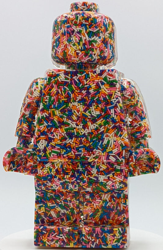 Robot Man - Rainbow Sprinkles Filled Resin Figure - 11"