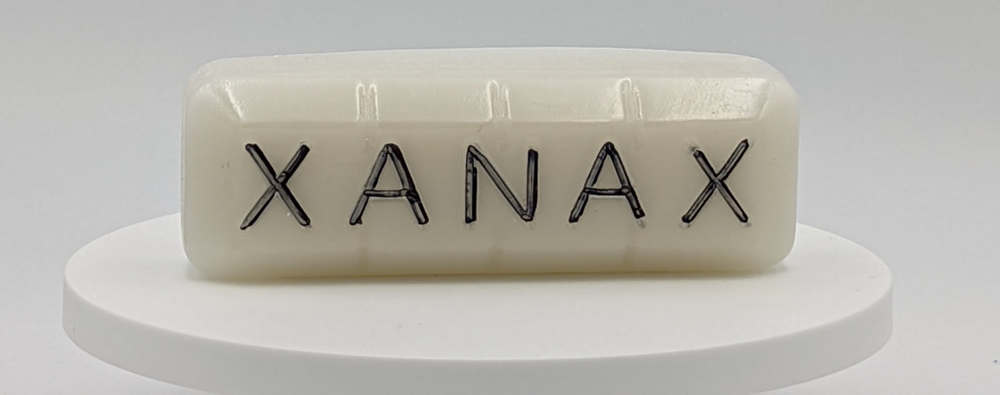 Resin Bar - Xanax X-Large Resin Pill - 7" Wide - Glow in the Dark