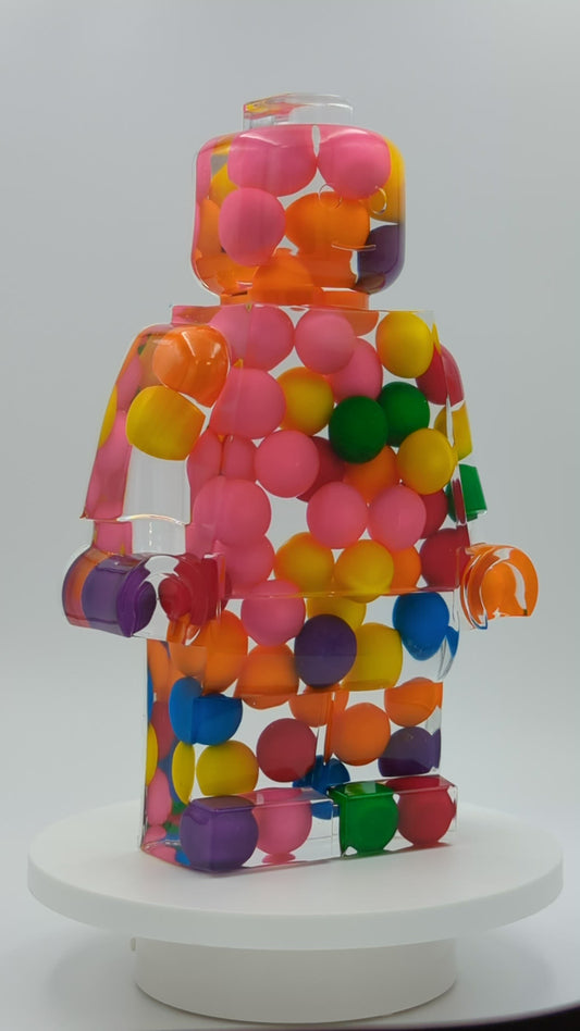 Robot Man - Gumball Filled Resin Figure - 11"